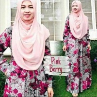 Gamis katun jepang ORIGINAL gamis magda pink berey lyra virna Muslim
