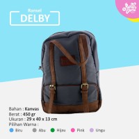 Tas Ransel Laptop RUMAH WARNA DELBY ABU