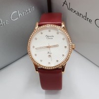 Jam Tangan Wanita Alexandre Christie AC 2743 Rosegold Red Original