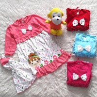 Pakaian Bayi Perempuan Baju Sepatu Muslim Gamis Anak Girl Face AJB0343