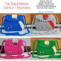 Beli 2 @60rb / Tas Tali Kur Mawar Al-Kafa / Tas Rajut /Tali Koor