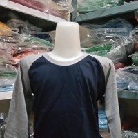 KAOS RAGLAN ANAK - KAOS RAGLAN 3/4 DOMINASI NAVY LENGAN ABU