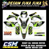56 DEKAL DECAL MOTOR CROSS X 200 STIKER STICKER STRIPING BODY hijau li
