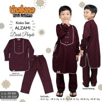 Baju Muslim Koko Anak Lengan Panjang Set Celana Bahan Katun Versus