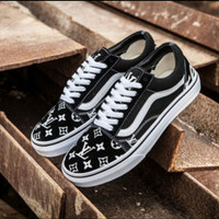 Vans old Skool X Louis Vuitton premium original /sepatu pria