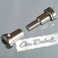 Seat Pin (Baut batangan L) Chrome . Diameter 8mm. Sepeda Fixie/Balap