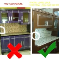 MURAH! LEMARI SAYUR / LEMARI DAPUR / RAK PIRING KAYU MINIMALIS 3 PINTU