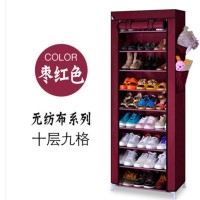 Rak Sepatu Kain Minimalis 10 Susun Rangka Aluminium Harga Murah