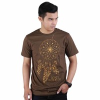 Baju Kaos Tshirt Pria Cowok Cowo Lengan Pendek Warna Coklat PS 176 CZ