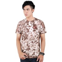 Baju Kaos Tshirt Pria Cowok Cowo Lengan Pendek Warna Coklat PS 190 CZ