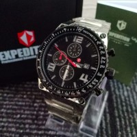 JAM TANGAN EXPEDITION 6305 PRIA SILVER BLACK ORIGINAL