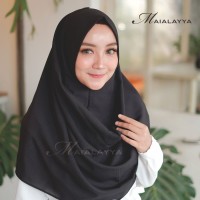 Hijab/Jilbab/Pasmina Instan Naeem Warna Hitam/Black By Maialayya