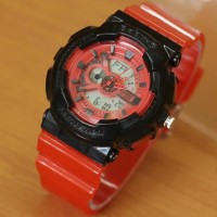 Jam Tangan wanita Casio Baby-G Bga110 red black Kw Supe Limited