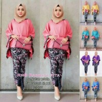 BATIK KEBAYA WANITA MODERN SERAGAM KELUARGA PESTA HIJAB BAJU MUSLIM