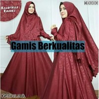 Baju Gamis Wanita - MOZZA SYARI Balotelli Embos - Dress Pesta - Murah