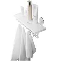 JYSK Susction Shelves Billund WITH 6 HOOKS - Rak Gantung Kamar Ma