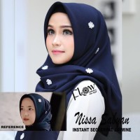 FASHION MUSLIMAH JILBAB INSTAN SEGIEMPAT JASMINE NISSA SABYAN ORI FLOW