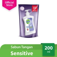 Dettol Sabun Cuci Tangan Sensitive - Isi Ulang 200mL - Kulit Sensitif