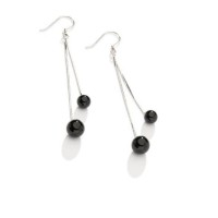 Anting Hooks Mutiara Hitam Fashion Modis Trendy Design Korea Style New