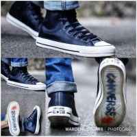 Sepatu Converse x John Varvatos High Leather Black Vietnam Kulit Shoes