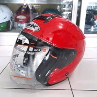 HELM INK DYNAMIC SOLID FIRE RED HELM HALF FACE INK DYNAMIC MERAH FER