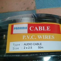 kabel listrik serabut 2x2,5 per roll(1 roll 50 m full) hitam & putih