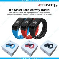 4Fit Smartwatch Blood Pressure and Oxigen Monitorm Waterproof - Hitam
