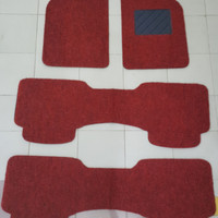 Karpet Mie 3 Baris Warna Merah Mobil All New Pajero