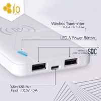 (GARANSI RESMI) Powerbank ILO W2 10000 MAh By Hippo. Putih