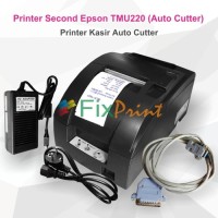 New Printer Kasir Bekas Epson TM-U220 tmu220 (Auto Cutter) + Adaptor.