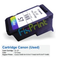 New Jual Cartridge Bekas Canon CL-57 Color Printer E400