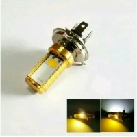 Lampu Depan 2 Sisi H4 DC Low Beam Putih High Beam Kuning