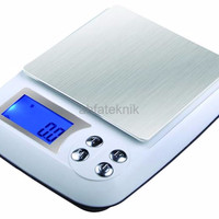GJK274 Timbangan Digital 3kg Akurasi 1 gram bisa Adaptor Serbaguna D