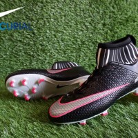 sepatu sepak bola pria nike mercurial black grey high termurah