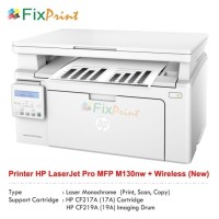 New Printer HP M130nw LaserJet Pro MFP M130 nw (Print Scan Copy)