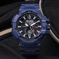 jam tangan sport digitec double time blue original