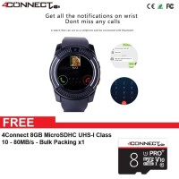 4Connect V8 Smartwatch With GSM and Pedometer function + 8GB MicroSD