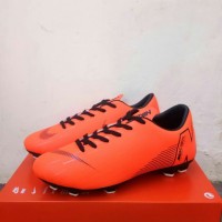 sepatu bola nike mercurial x seri ronaldo orange black