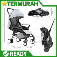 kereta dorong bayi stroller lipat travel baby elle labeile genius