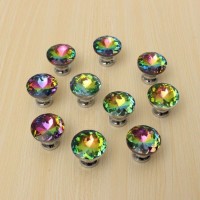 PO 10Pcs Knob Penarik Pintu Laci Lemari dengan Bahan Kristal Berlian