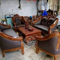 Sofa Ruang Tamu/ Meja Kursi Ukir/ Meja Kursi Kayu Jati Bebas Ongkir
