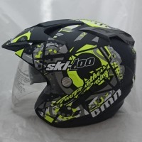 HELM MOTOR Helmet Double Visor Helem SKI Kuning setara KYT INK GM WTO
