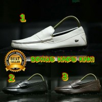 SEPATU PRIA CASUAL SLIP ON LACOSTE TROYES BAGUS MURAH TERLARIS