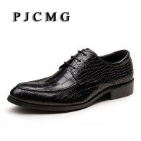 23Oxfod PJCMG Handmad 100% Pola Kulit Ular Kulit Asli Pria Sepatu Lace