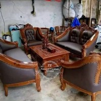 Meja Kursi Ukir, Sofa Ruang Tamu Kayu Jati Free Ongkir
