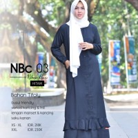 GAMIS NIBRAS BASIC TEERBARU NBc 03 Warna Hitam Murah Berkualitas