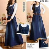 Rok Kodok Overall 093 Bahan Jeans Sudah Termasuk Kaos Dalaman Putih