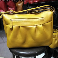 DISKON MURAH! Tas kulit untuk wanita asli garut , warna kuning