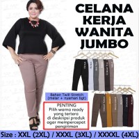 Celana Kerja Wanita Jumbo Celana Panjang Wanita Bigsize Celana Bahan