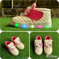 Ima Sepatu Anak Perempuan Led Boots Karakter - 24, Putih Berkualitas
